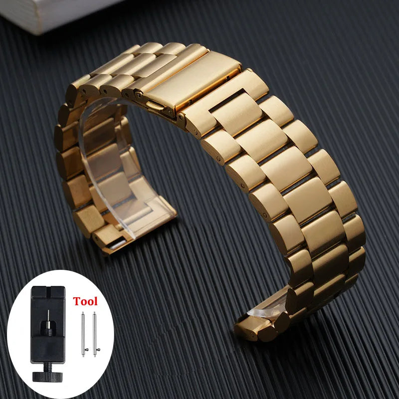 Stainless Steel watchband For Samsung Galaxy Watch3/4/5pro 45mm 40mm 44mm 46mm Bracelet For Amazfit Pace Stratos 3 2 2S GTR 47MM
