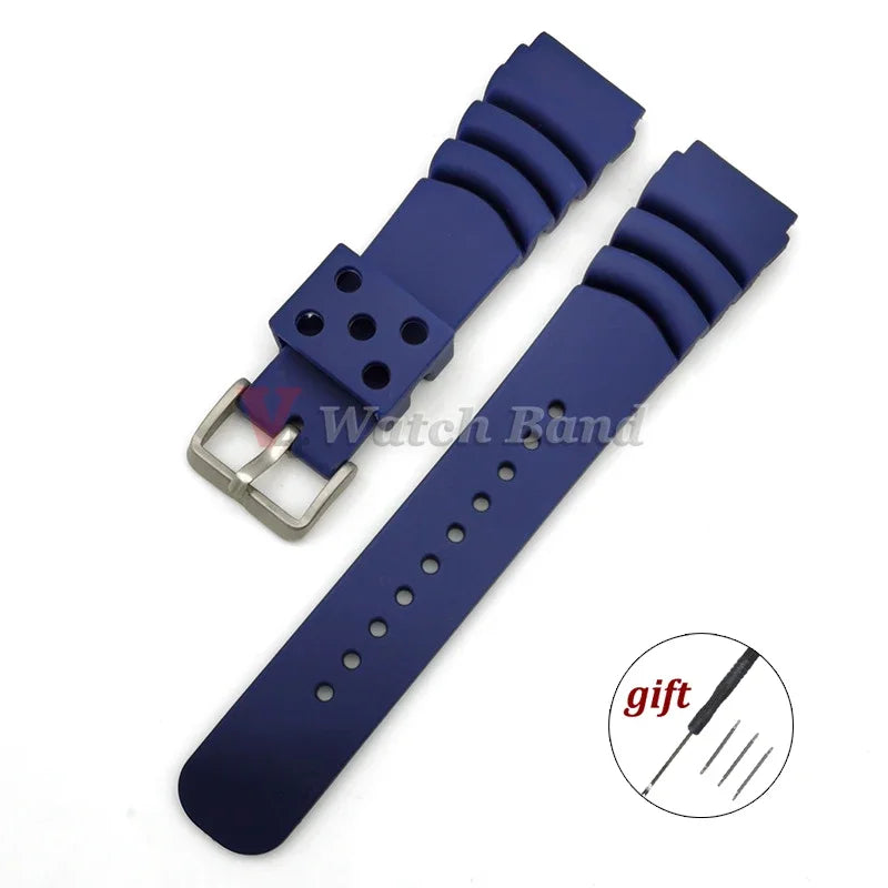 20mm 22mm Watchband Sport Bracelet for Seiko 5 skx007 skx013 Abalone Canned Prospex Resin Replacement Silicone Wristband