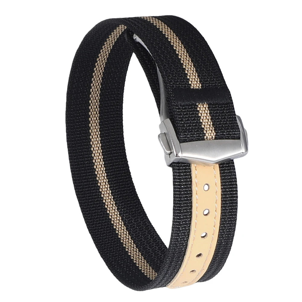 Folding Buckle Nylon Watch Band Canvas Watch Straps Bracelet Wristbelt 20mm 22mm Universal Sport Waterproof Watchband for Omega