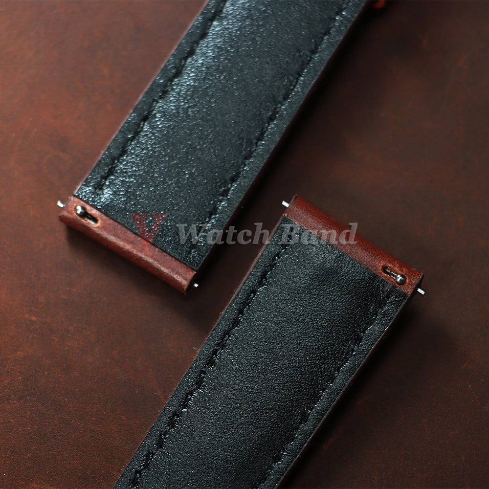 Retro Oil Wax Genuine Leather Watchband Quick Release Calfskin Strap for Seiko 18 20 22mm Wristband for Rolex Watch Accessories