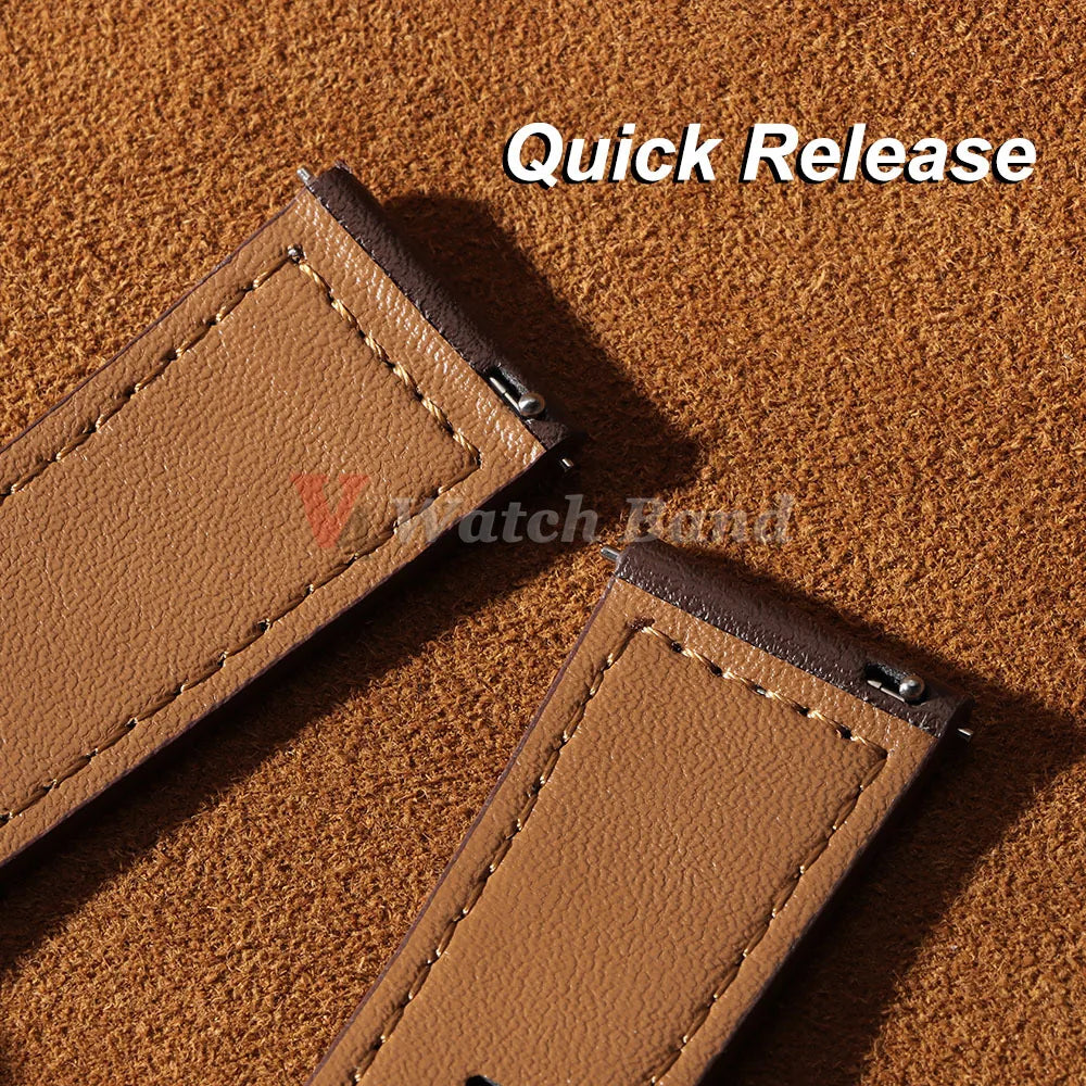 20mm 22mm Leather Strap for Samsung Galaxy Watch 7/6/5/4 40 44mm Gear Band Vintage Bracelet for Xiaomi Redmi Watch 3 Lite/Active