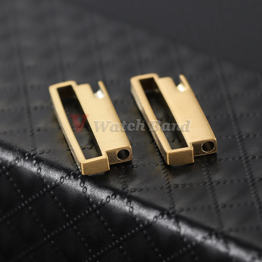 1Pair Watch Connector 20mm to 22mm,22mm to 24mm Quick Release Stainless Steel Milanese Nylon Watch Strap Metal Adapter Accessory