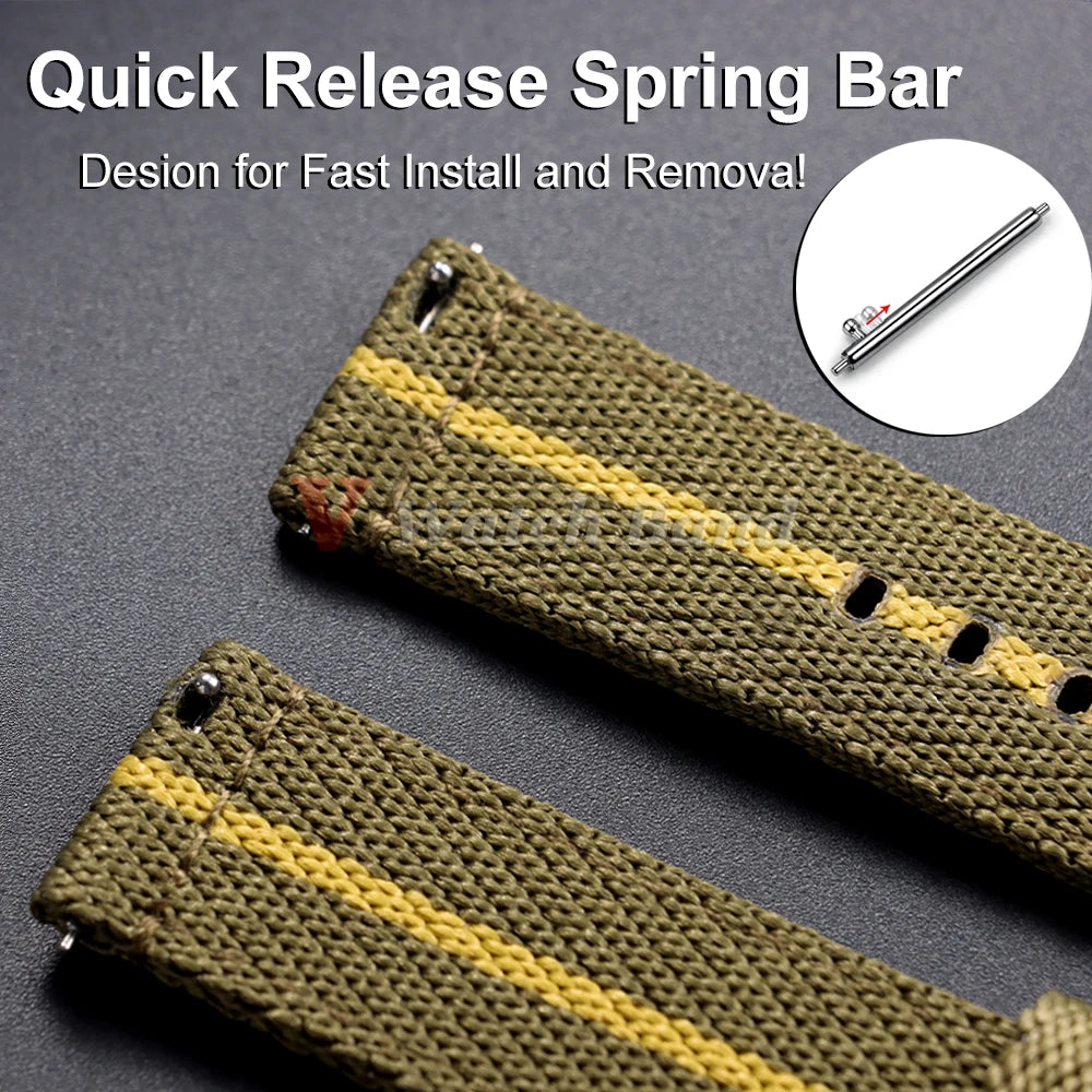 Nylon Strap 20m 22mm for Tudor for Omega Watch Band Woven Canvas Fabric Band for Seiko Men Military Sport Quick Release Bracelet