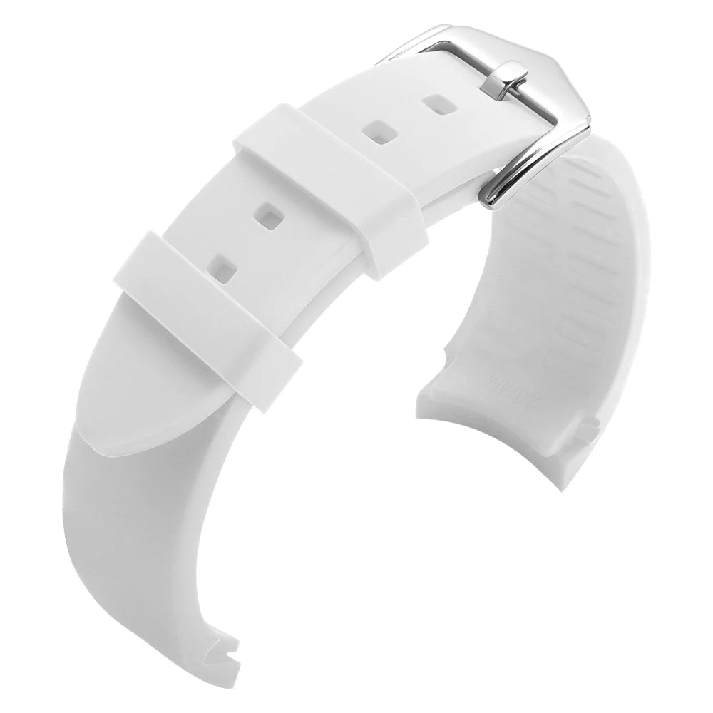 Soft Rubber Watch Strap Curved End 20mm 22mm for Rolex Green Water Ghost Silicone Watchband 18/19/21/24mm Bracelet MenSport Band