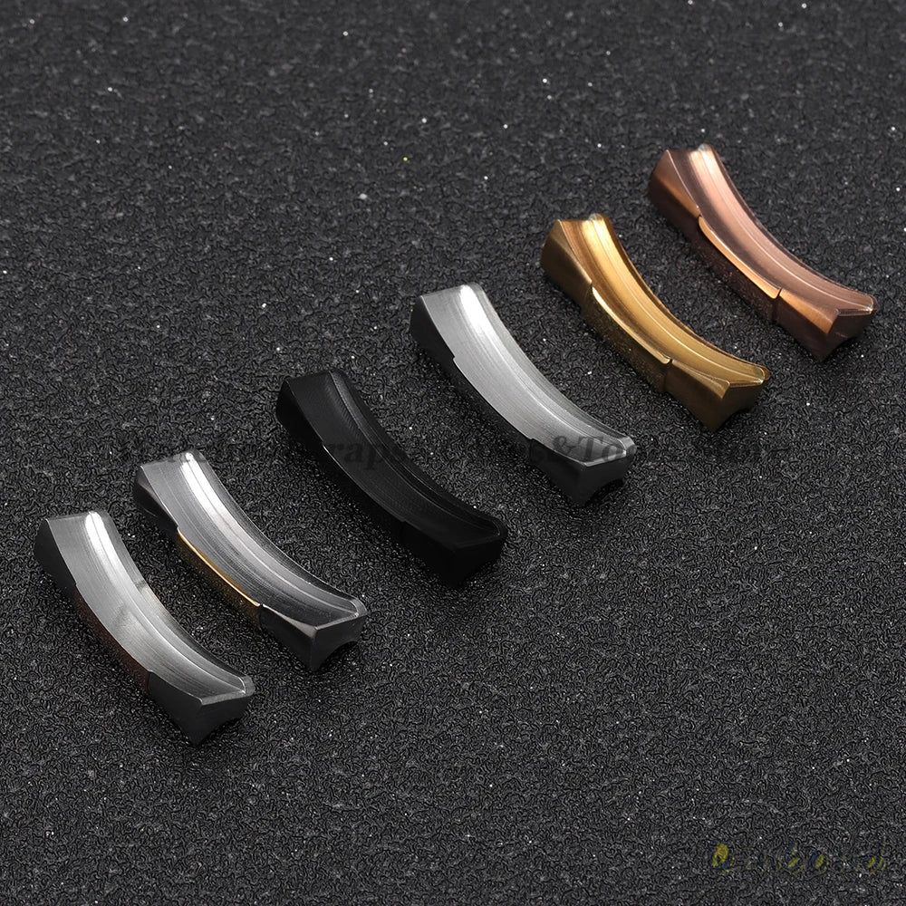 A Pair Solid Curved End Link 20mm for Rolex for Submariner for Daytona 116503 Water Ghost Rubber Watch Strap Seamless Connection