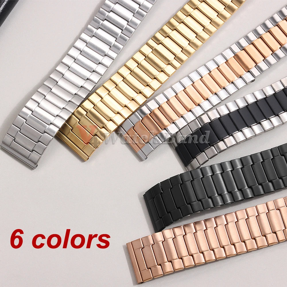 22mm Brush Stainless Steel Elastic Strap Metal Expansion Brushed Bracelet for Xiaomi for Huawei Watch Gt3/Gt4 46mm Watch Band