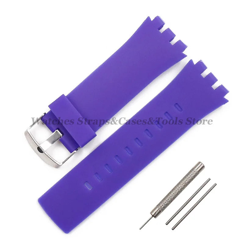 Rubber Watch Strap for SWATCH for TOUCH SURB100 SURW100 Silicone Watchbands 22mm Men Women Sports Bracelet Watch Accessories