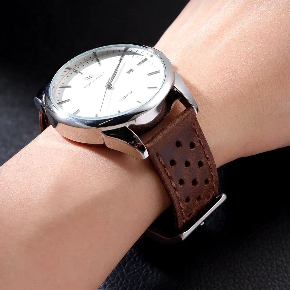 Genuine Cowhide Strap for Samsung Galaxy Watch 6 5 4 Soft Breathable Retro Wristband for Seiko 20mm 22mm 18mm Bracelet Accessory