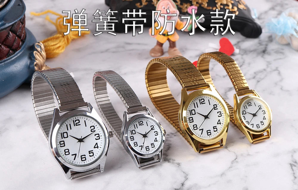 Metal Elastic Watch Band Stainless Steel Watch Bracelet 12/14/16/18/20mm Stretch Expansion Retractable Band Universal Watchband