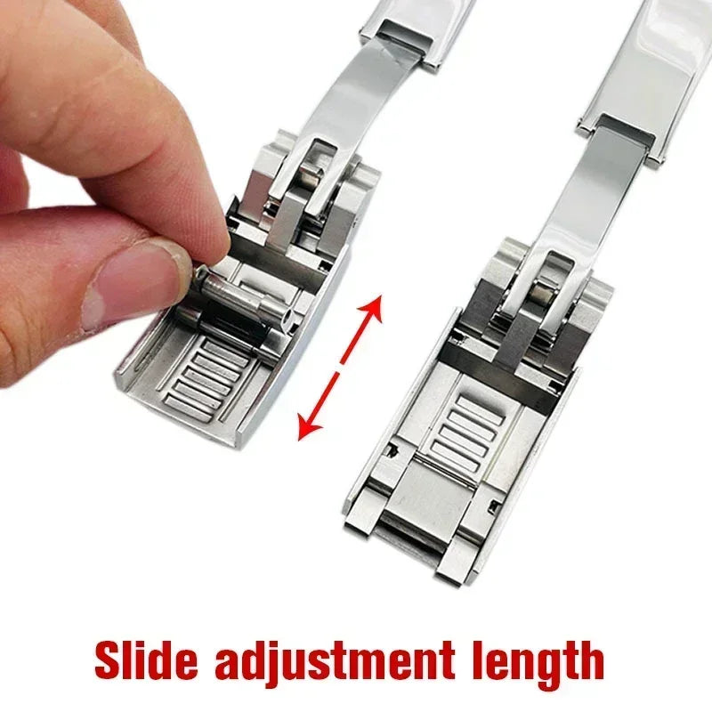 20mm Bracelet for Rolex Submariner DAYTONA GMT DEEPSEA Silicone Strap Diver Sport Waterproof  Rubber Watchband 9×9mm SlideBuckle