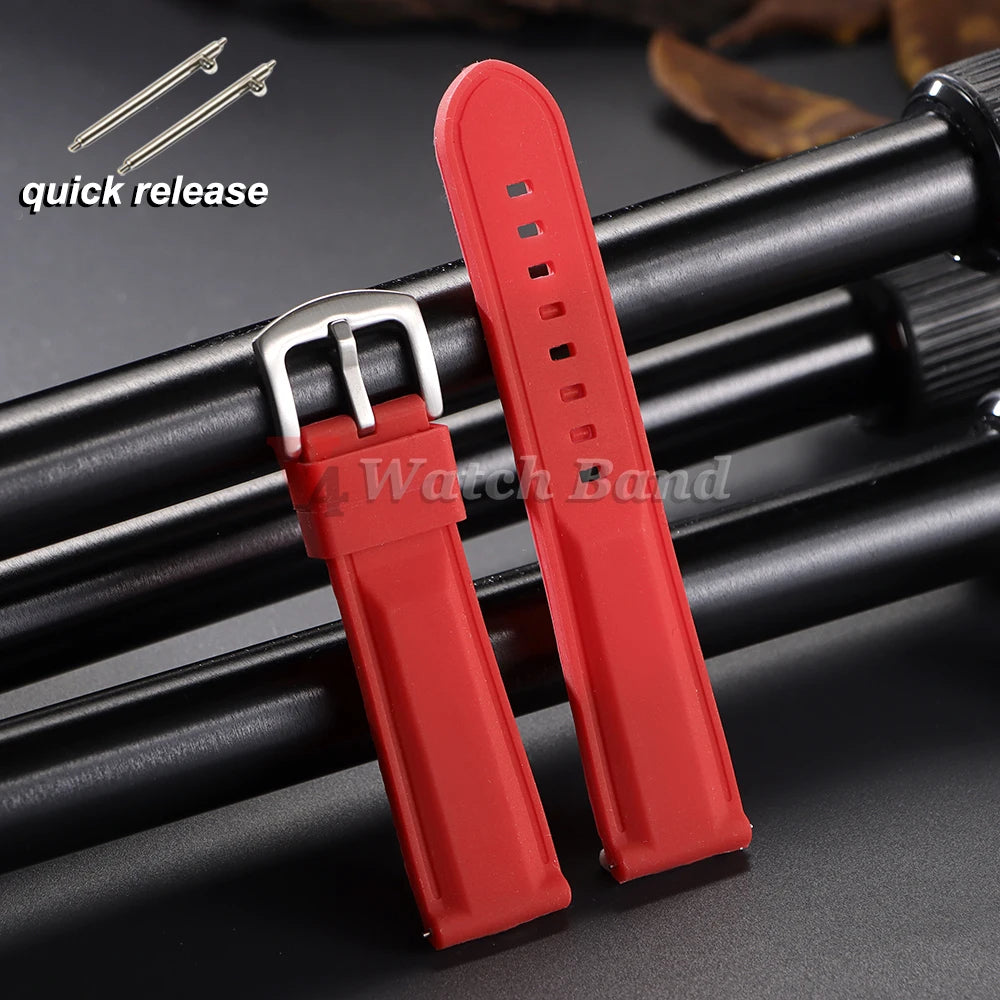 Silicone Watch Band Rubber Watch Strap 18mm 20mm 22mm 24mm Watch Strap Watch Replacement Watchband for Oris Seiko for Citizen