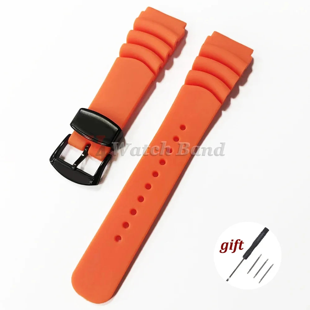 20mm 22mm Watchband Sport Bracelet for Seiko 5 skx007 skx013 Abalone Canned Prospex Resin Replacement Silicone Wristband