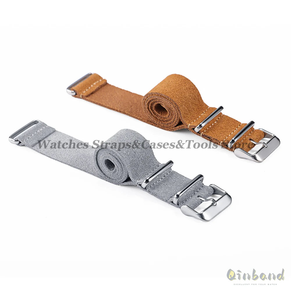 Soft Suede Geniune Leather Strap 20mm 22mm for Seiko Vintage Men Women Sport Watchband for Huawei Watch Gt2/Gt3 42/46mm Bracelet