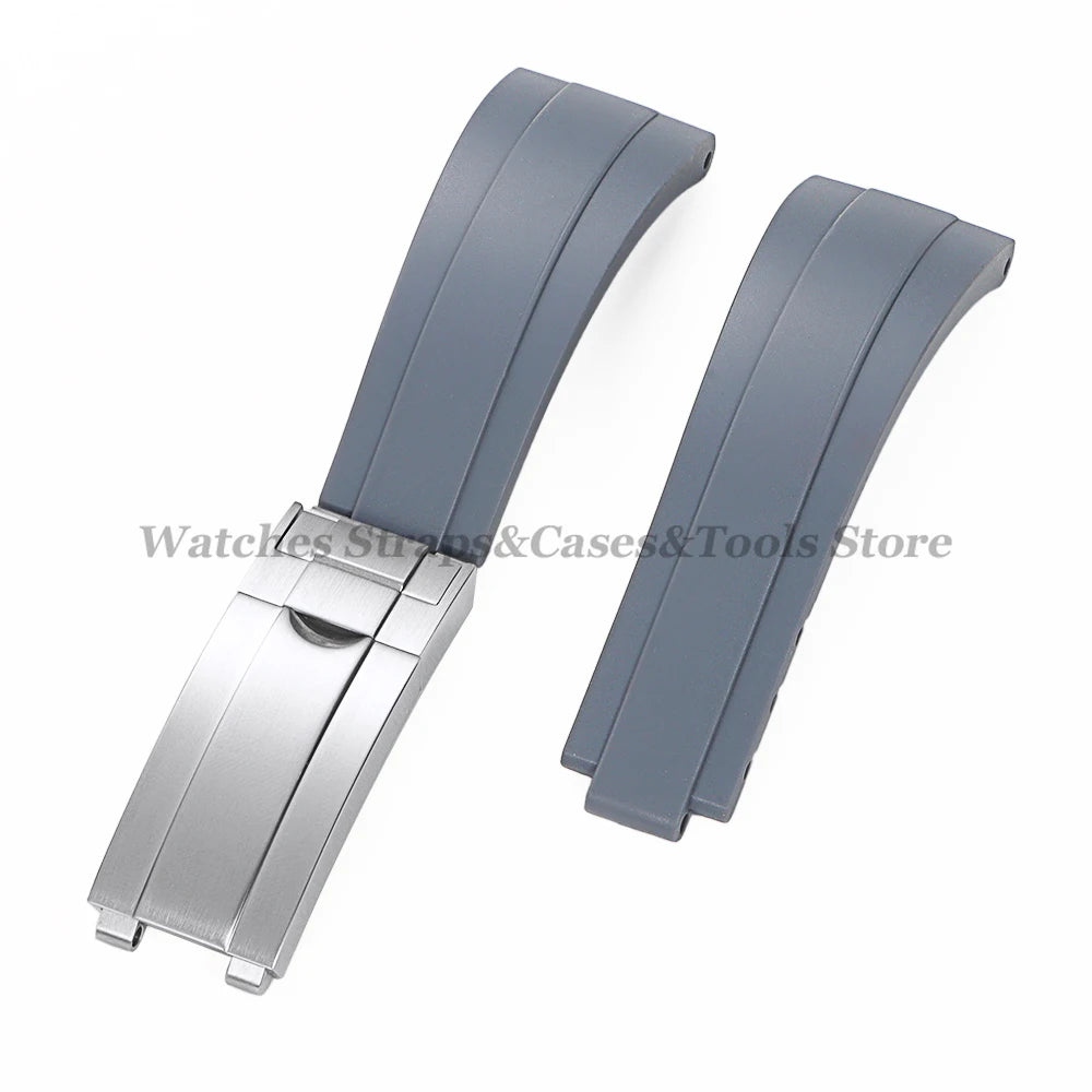20mm Silicone Strap For Rolex for Daytona for Submariner Diving Bracelet for Oysterflex Soft Rubber Waterproof Men's Sports Band