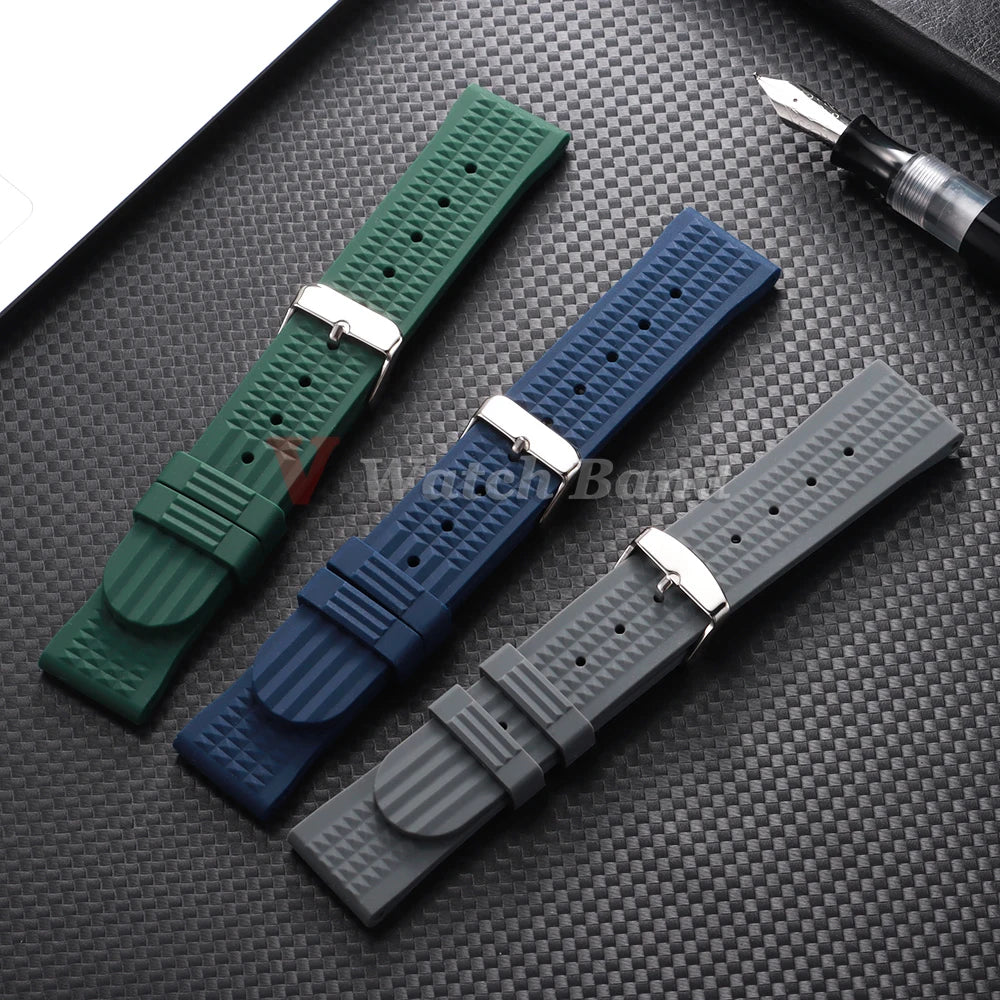 Rubber Strap 20mm 22mm for Omega for Rolex Bracelet Universal Men Diver Silicone Waterproof Sport for Seiko 5 SKX007 Watchband