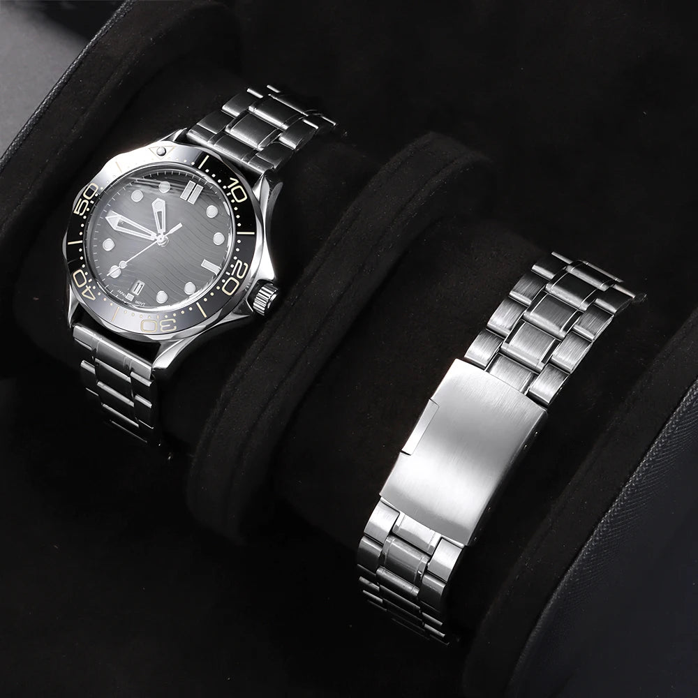 Universal Adjustable Watchband for Rolex Diving Metal Belt Bracelet for Omega 18/20/22mm Solid Stainless Steel Strap for Seiko