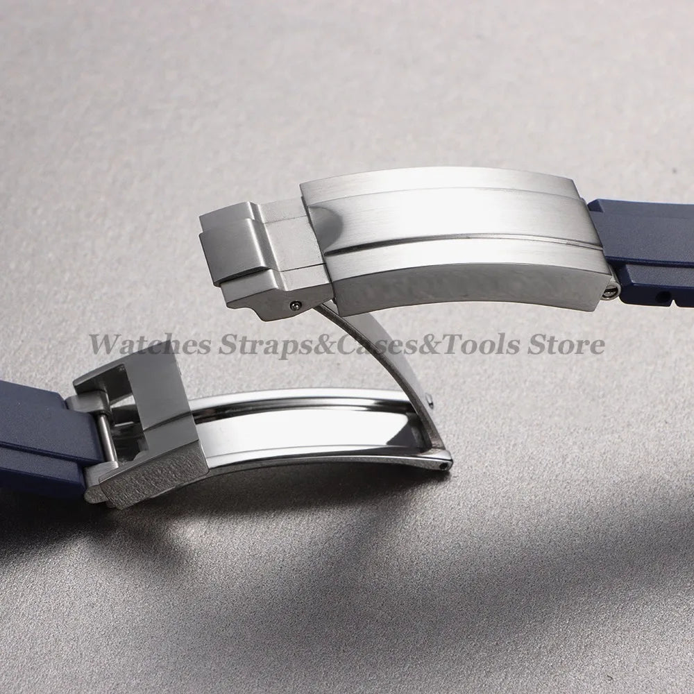 20mm Silicone Strap For Rolex for Daytona for Submariner Diving Bracelet for Oysterflex Soft Rubber Waterproof Men's Sports Band