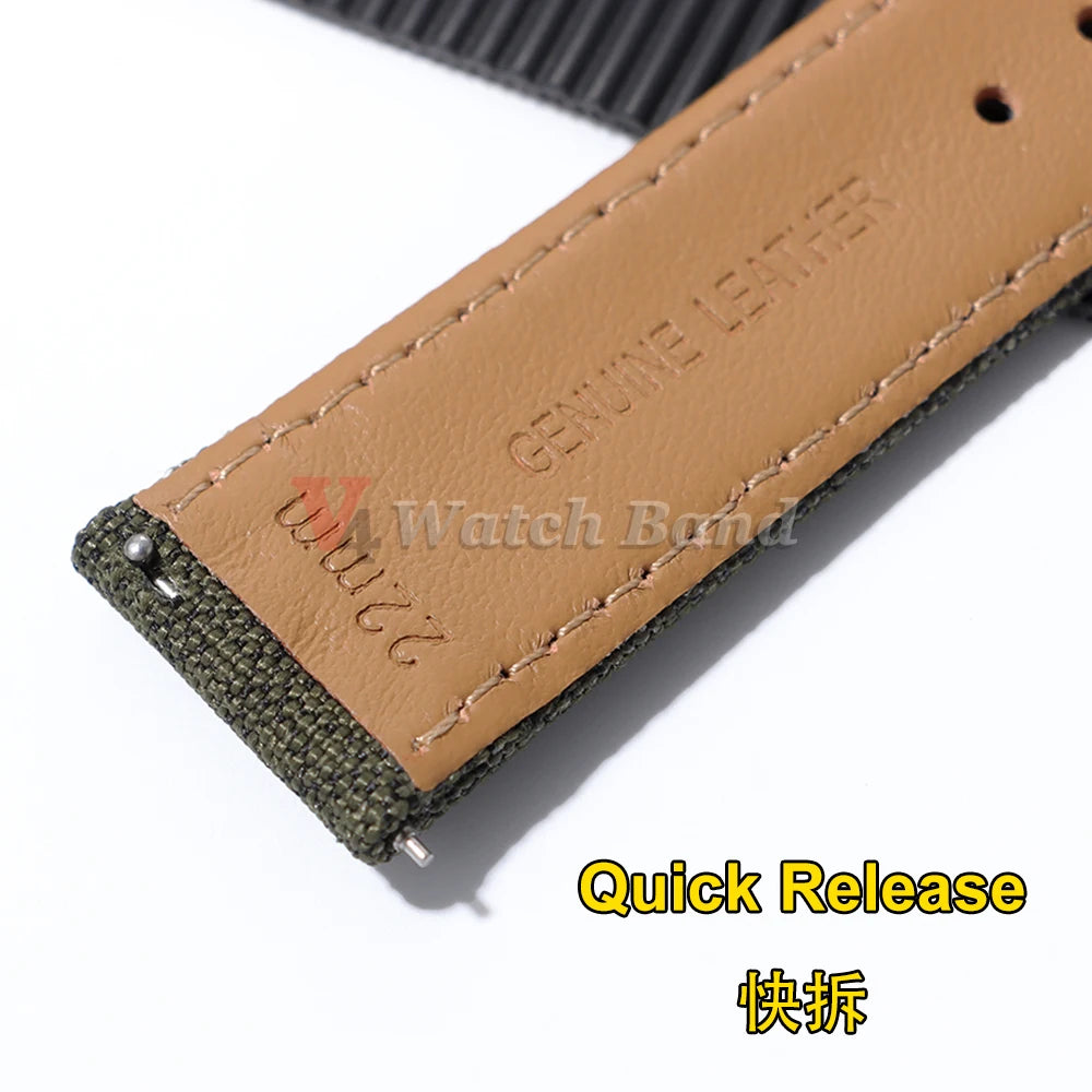High Quality Quick Release Watch Band for Seiko Quick Release Watchband for Samsung Galaxy Watch 6/5/4 Canvas Universal Straps