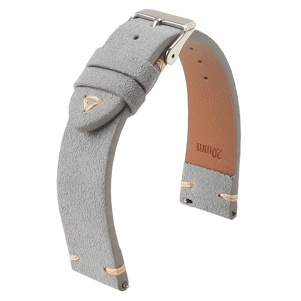 Suede Leather Strap for Seiko Watch Band Vintage Bracelaet Handmade Stitching Wristband 18mm 19mm 20mm 21mm 22mm 24mm Wristbelt