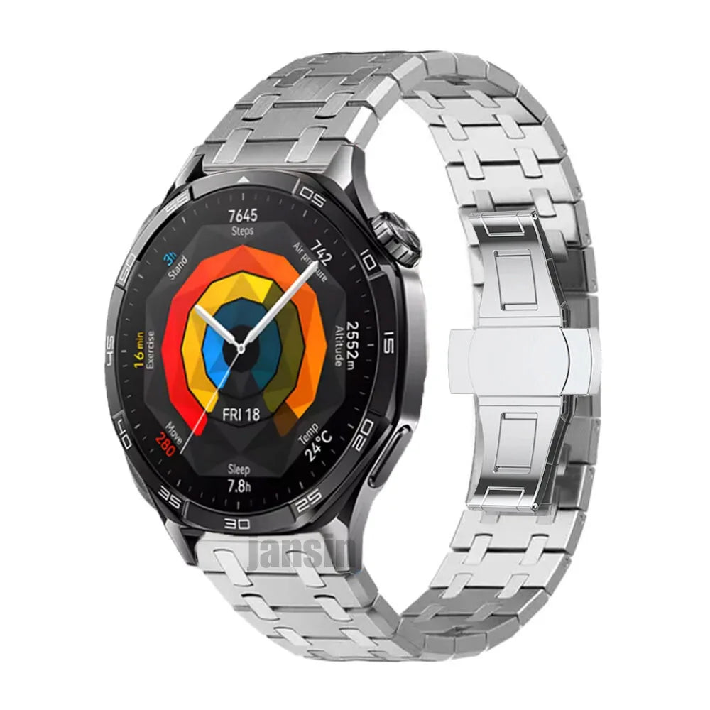 22mm Stainless Steel Strap For Huawei Watch GT5 46mm Band Metal Business Bracelet For Huawei Watch GT4 46mm GT2e Watchband