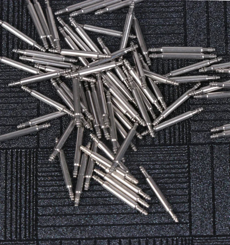 20pcs Watch Band Spring Pins 1.5mm 1.8mm 2.0mm Thickness Metal Spring Bars 16/18/20/22/24/26mm Strap Link Pins Watch Repair Tool