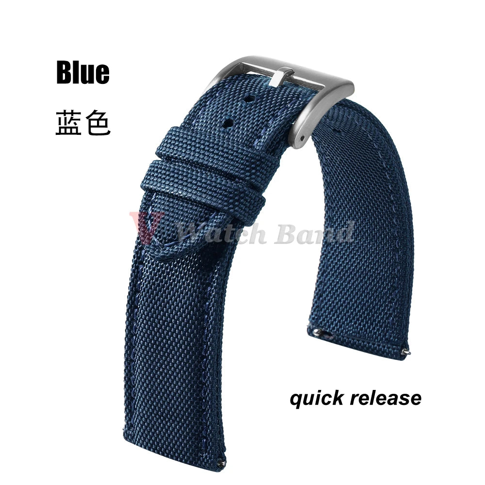 Nylon Watch Band for Seiko Army Military Canvas Woven Nylon Strap 20mm 22mm Quick Release Wristband Men's Sport Watch Bands
