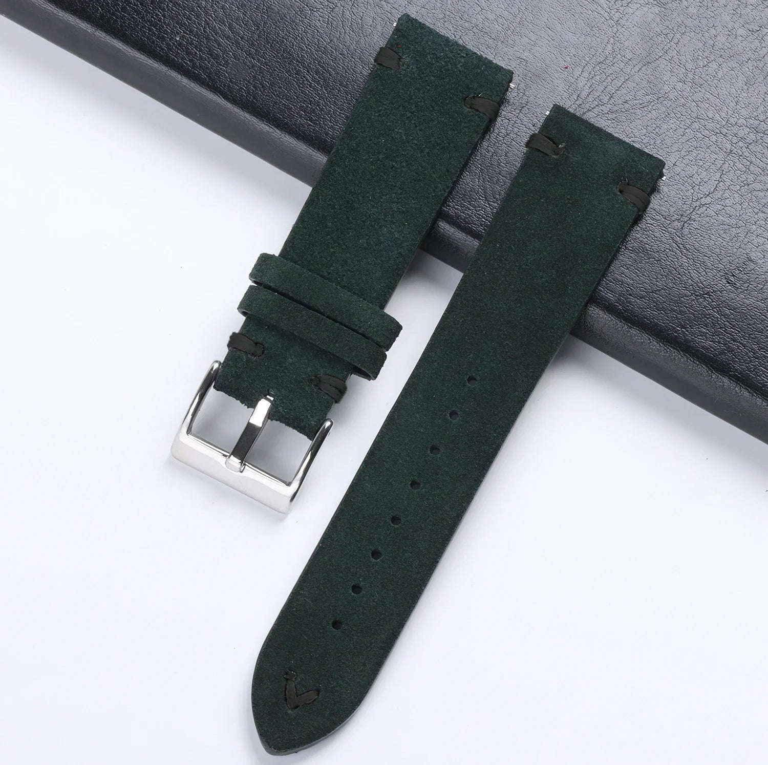 Suede Genuine Leather Watchband for Seiko Quick Release Watchband Accessories Vintage Handmade  High Quality  Strap 18 20mm 22mm
