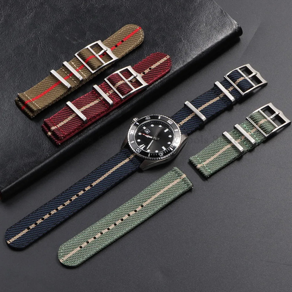 20mm 22mm Quick Release Nylon Watch Strap for Tudor Woven Canvas Fabric Band for Omega for Seiko for Military Men Women Bracelet