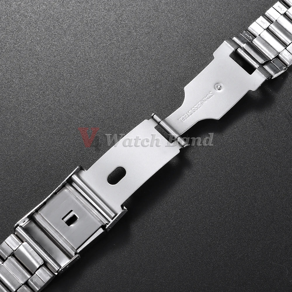 Universal Adjustable Watchband for Rolex Diving Metal Belt Bracelet for Omega 18/20/22mm Solid Stainless Steel Strap for Seiko