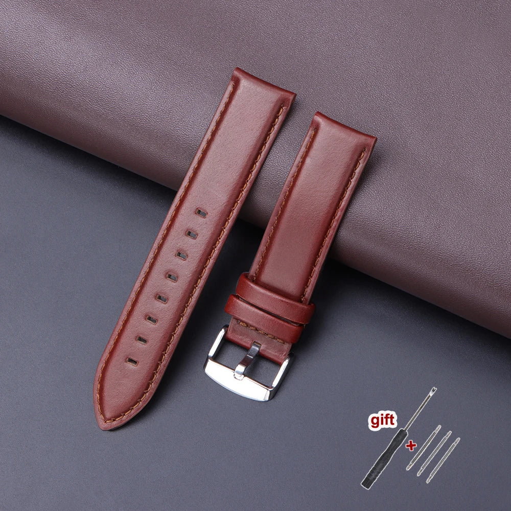 Universal Leather Strap for DW Daniel Wellington Watch Band 17mm 18mm 20mm 22mm Meninos Assistem Genuine Leather Watchband