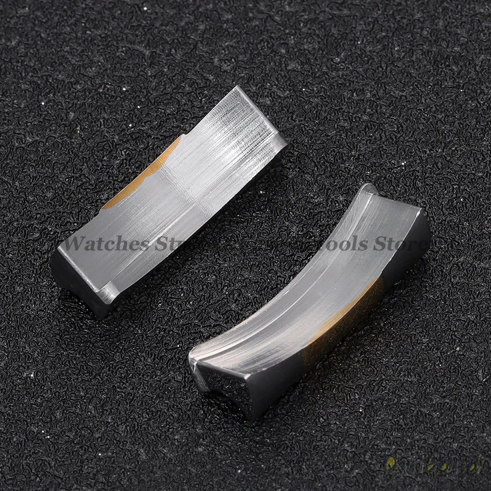 A Pair Solid Curved End Link 20mm for Rolex for Submariner for Daytona 116503 Water Ghost Rubber Watch Strap Seamless Connection