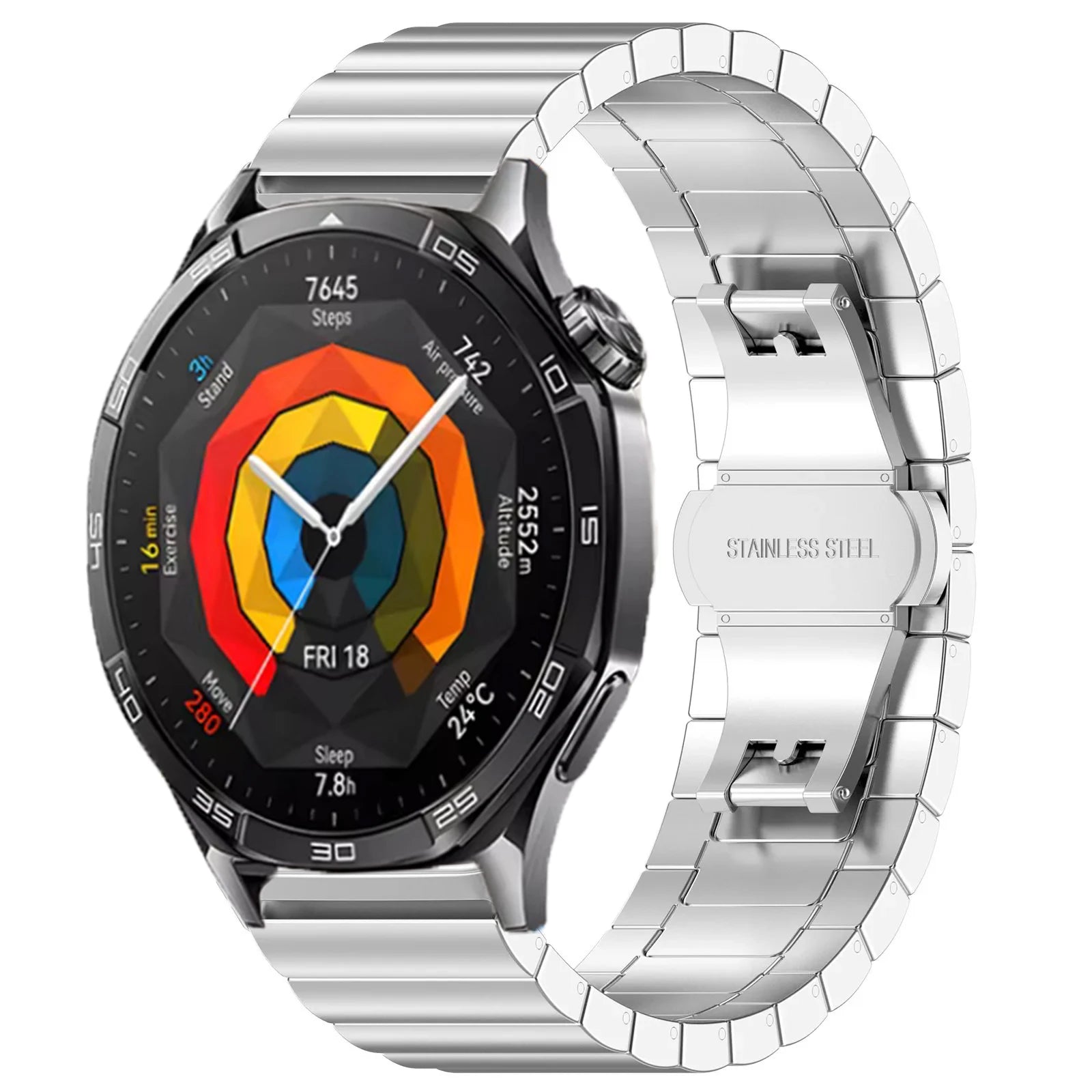 22mm Stainless Steel Strap For Huawei Watch GT5 46mm Band Metal Business Bracelet For Huawei Watch GT4 46mm GT2e Watchband