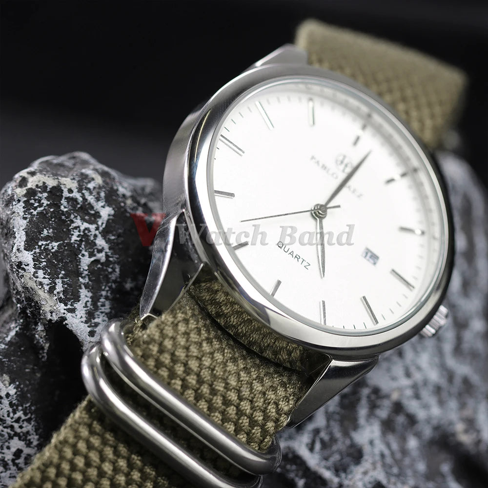 20mm 22mm High Quality Nylon Watch Strap Brown Military Army Green Band Casual Watchband Army Sport Bracelet Replacement Belt