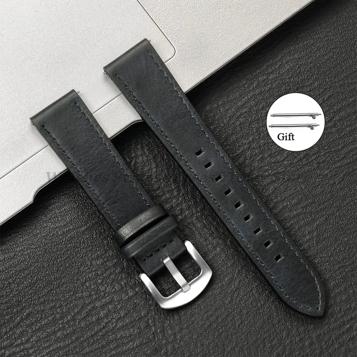 20mm 22mm Leather Strap for Samsung Galaxy Watch 7 6 5 4 40mm 44mm GearS3 Band Vintage Brown Bracelet for Huawei Watch GT5/GT4/3