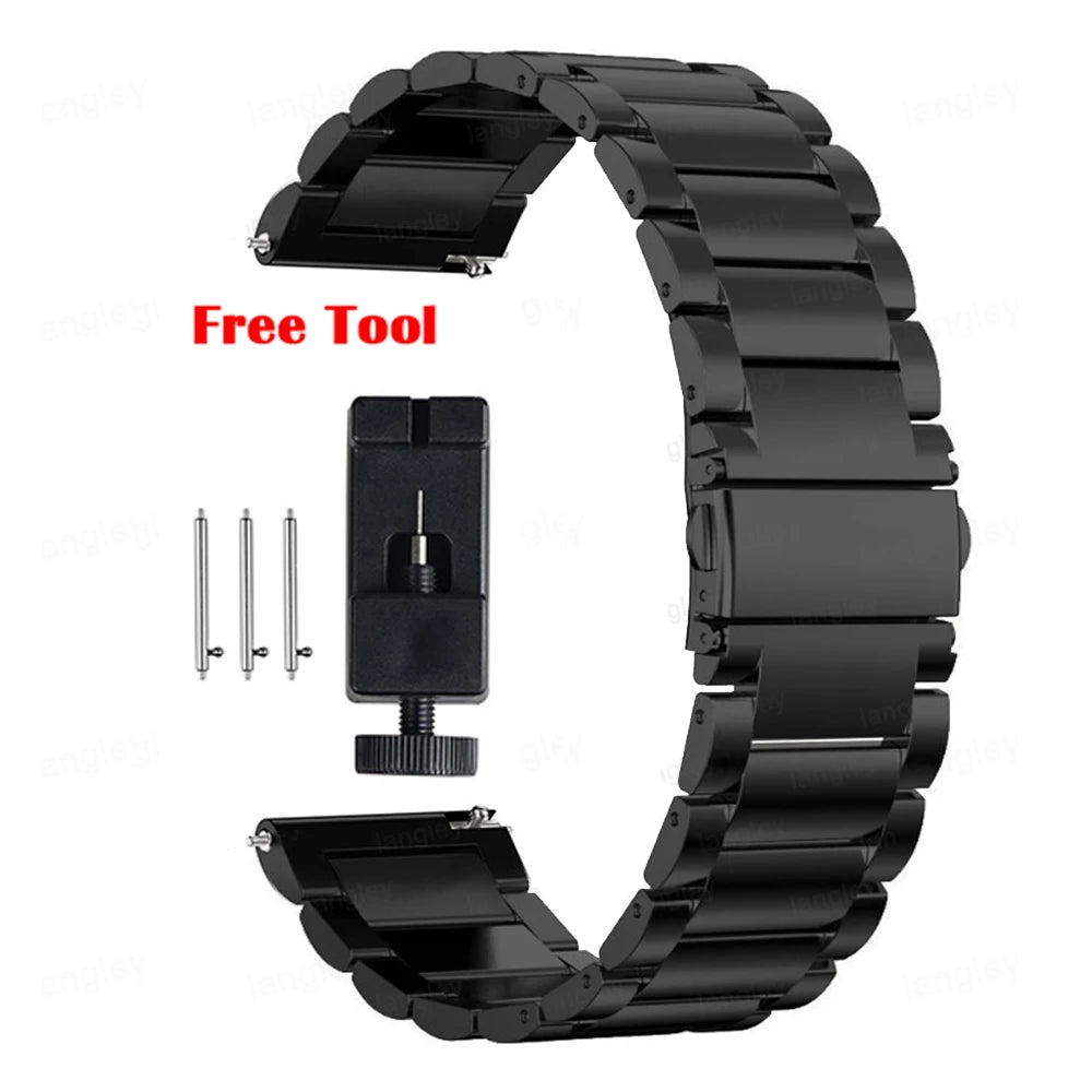 Stainless Strap for Samsung Galaxy Watch 3/4/5/6 Wristband Metal Bracelet for Huawei Watch GT2 Pro GT 2 46mm Smart Band Bracelet