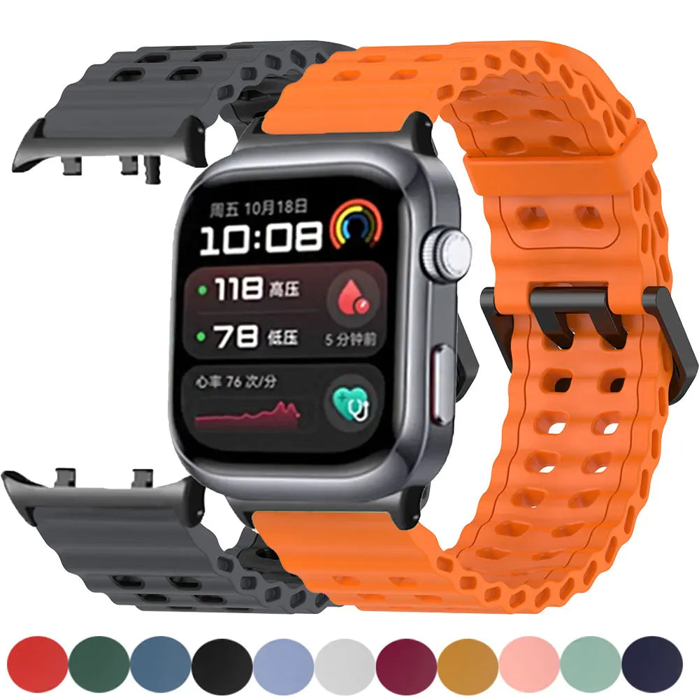 For Huawei Watch D2 Strap Silicone Wristband Accessories Correa For Huawei Watch D2 Smartwatch Bracelet Metal Connector Band