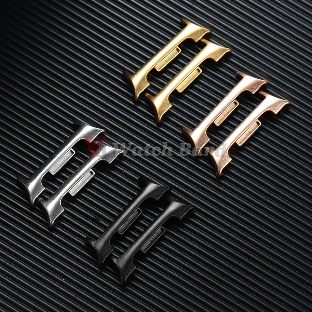 1Pair Watchband Connectors for Samsung Galaxy Watch 8 Ultra Metal Adapters Stainless Steel Bracelets Link Attachment Replacement