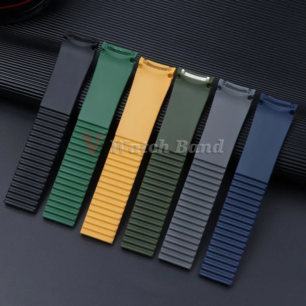 21mm Watch Strap for Patek Philippe Aquanaut Series 5164/5167 Waterproof Anti-Dust Rubber Watchband Silicone Bracelet