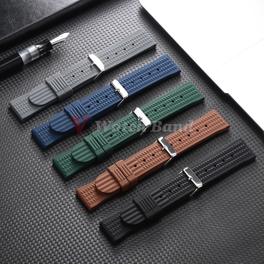 Rubber Strap 20mm 22mm for Omega for Rolex Bracelet Universal Men Diver Silicone Waterproof Sport for Seiko 5 SKX007 Watchband