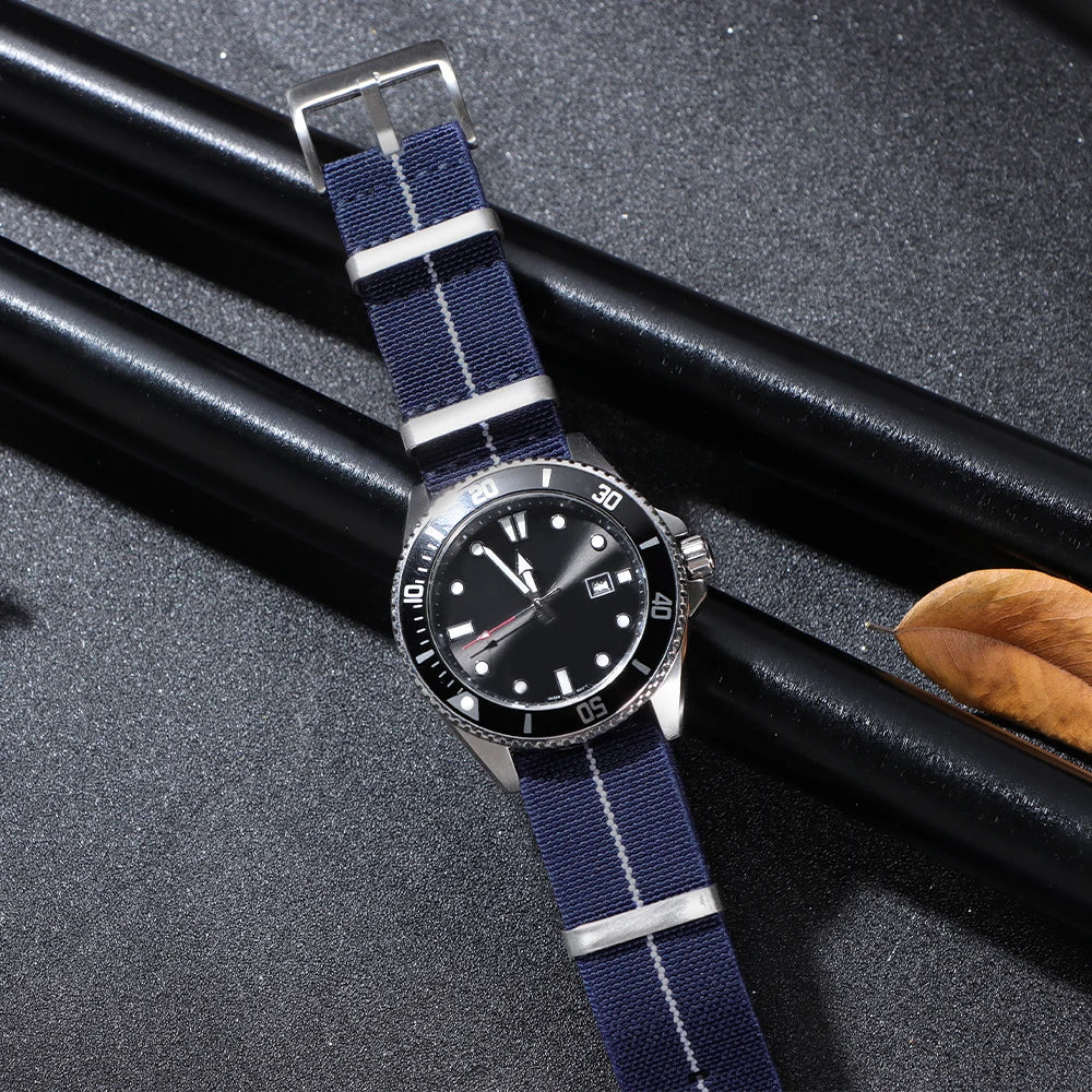 18mm 20mm 22mm Elastic Nylon Watch Strap for Seiko Army Sport Bracelet Replacement Brown Green Band Military Casual Watchband