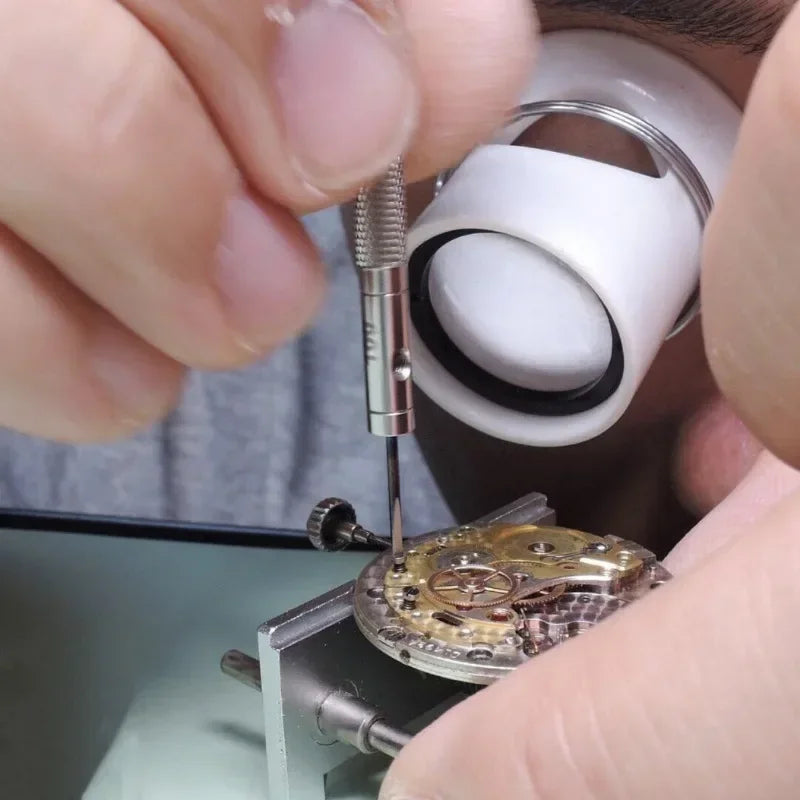 13pcs/set Steel Watch Screwdriver Portable Watch Repair Tools 0.6mm-2.0mm Slotted/Cross Removal Link Pins for Watchmaker Tools