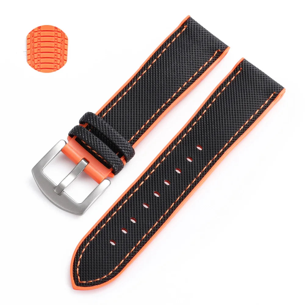 Watch Band for Omega for Swatch Joint for MoonSwatch Strap for Seamaster 300 Men Women 20mm Rubber Silicone Strap Wrist Bracelet