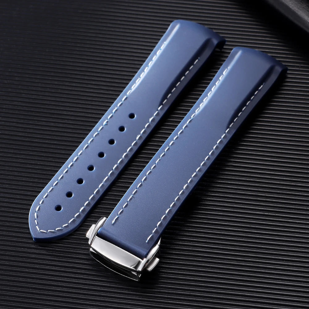 Rubber Strap for Omega Seamaster 20mm 22mm Rubber Silicone Universal Watch Band Waterproof Wrist Bracelet for Rolex for Tudor