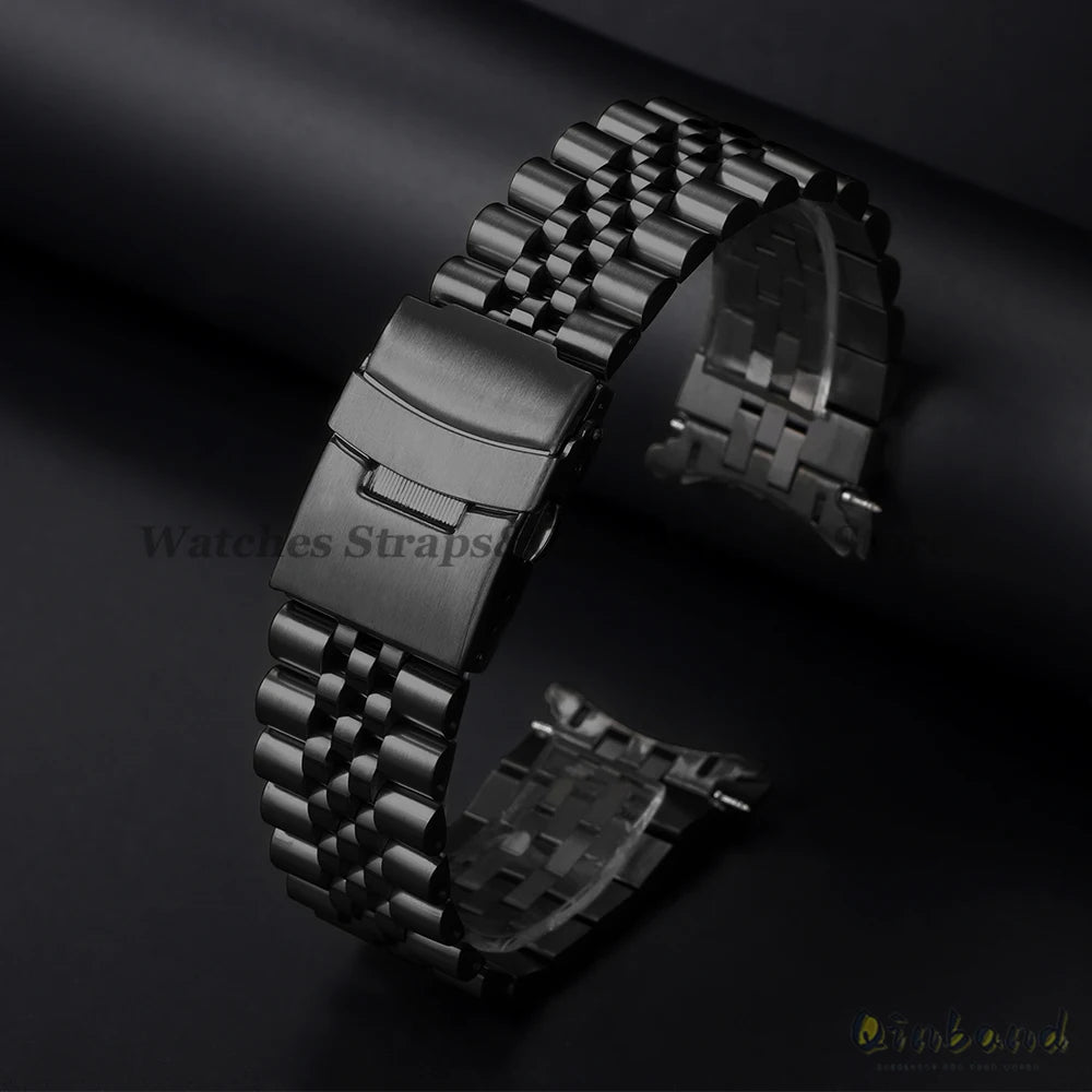 316L Stainless Steel Watch Band for Seiko for Jubilee Watch Curved End Strap 18/19/20/21/22/24/26mm Luxury Bracelets Accessories