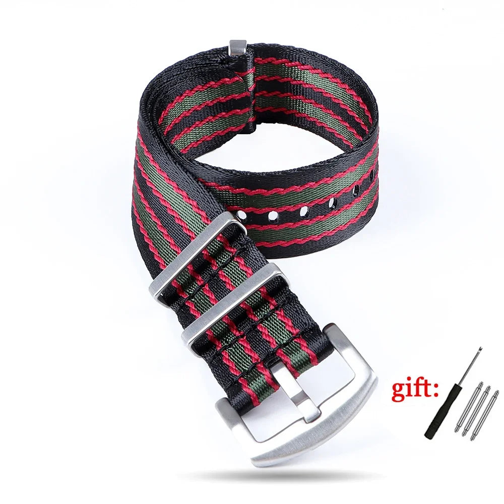 Nylon Watch Strap for Seiko for Military Men Sport Watchband for Rolex Bracelet for Omega for Seamaster 300 Belt 18mm 20mm 22mm