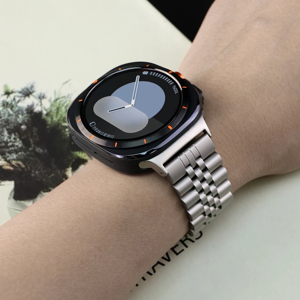 Stainless Steel Correa For Samsung Watch 8 40 44mm Galaxy 8Classic LTE Strap Metal Band For Galaxy Watch Ultra 1 2 47mm Bracelet