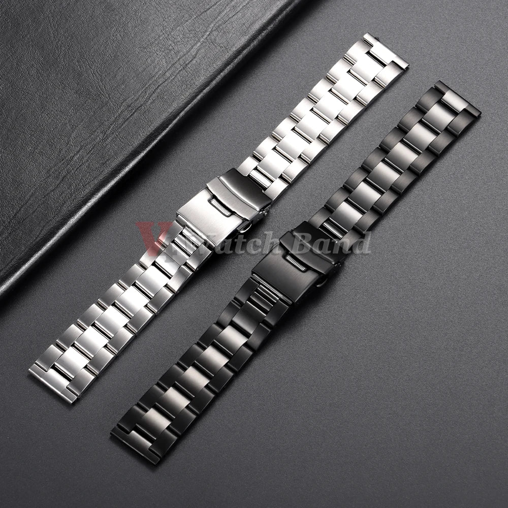 Universal Watchband for Rolex Diving Metal Belt Bracelet for Omega 20mm 22mm 24mm 26mm 28mm Solid Stainless Steel Strap ForSeiko