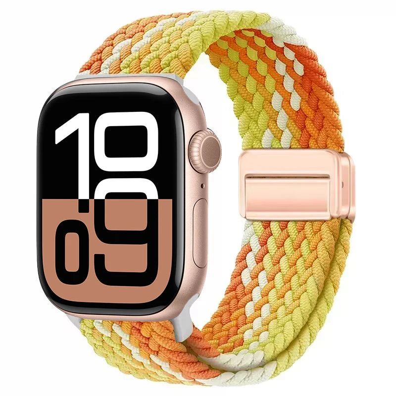 Magnetic Strap For Apple Watch Ultra 3 49mm Series 11 10 46mm 42mm Nylon Loop Band For Iwatch SE3 40mm 44mm 45mm 38/41mm Correa