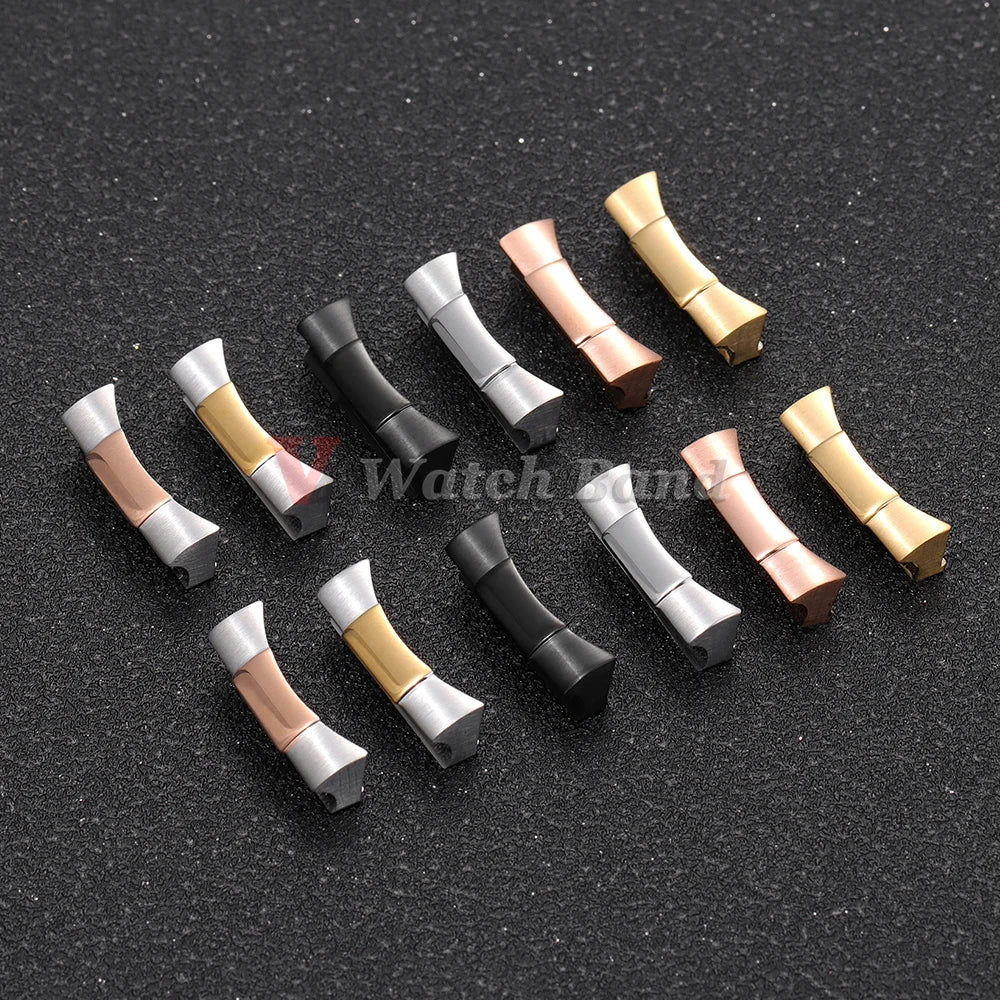 Solid Stainless Steel Curved End Silver End Link for Rolex for Submariner for Daytona Watch Arc Interface Waterproof Accessories