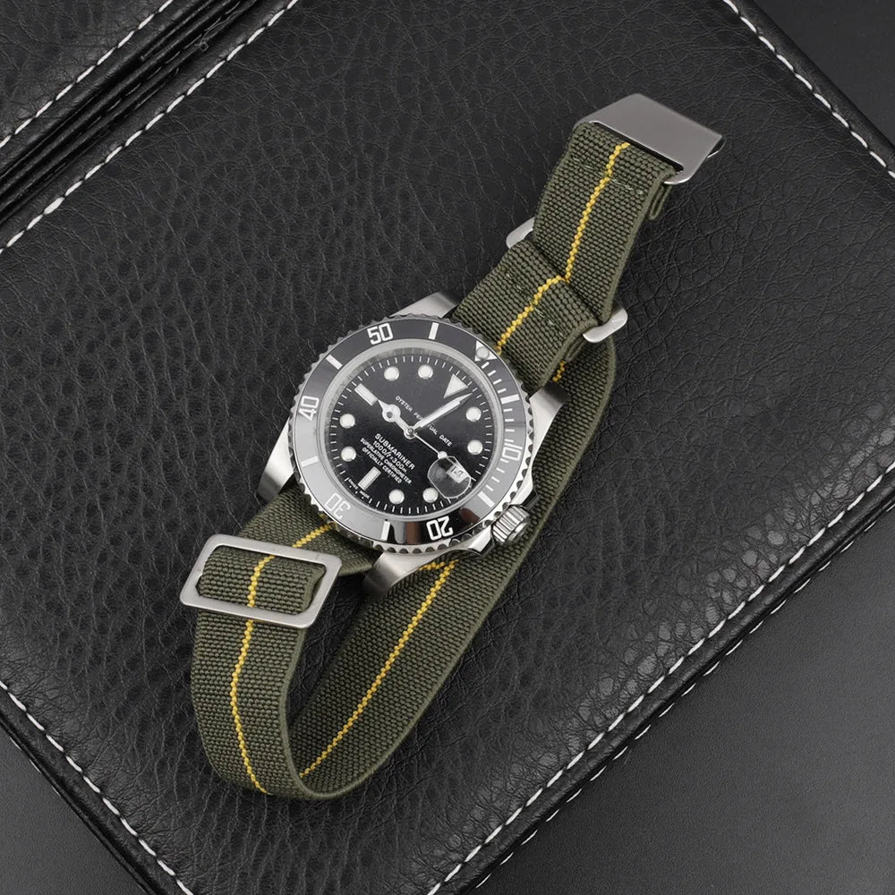 Elastic Nylon Band for Seiko for Rolex for OEMGA for Tudor Watch Sport Bracelet Parachute Watch Strap18mm 20mm 22mm Width